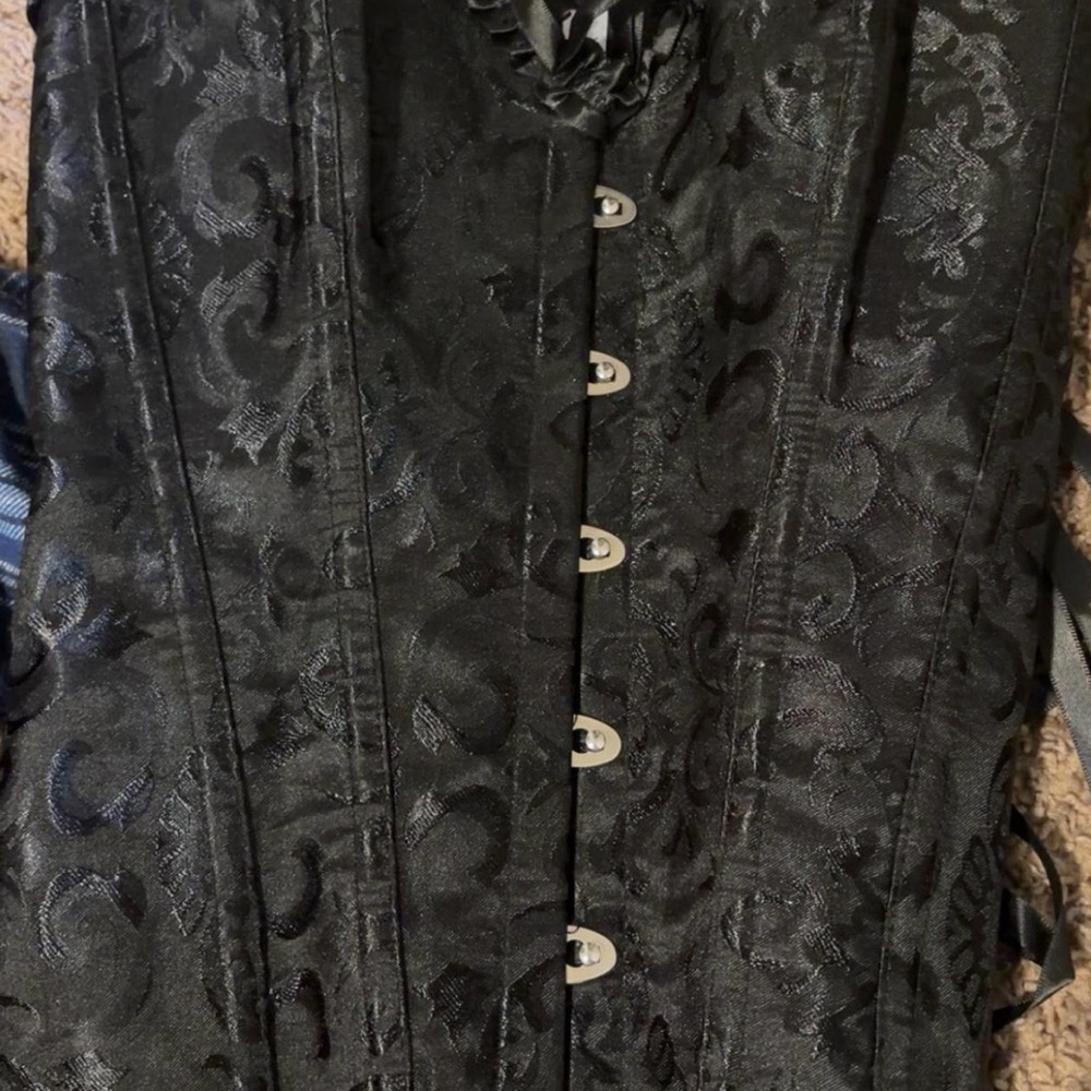 Amazon Black Brocade Corset